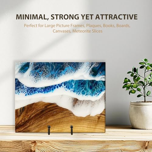 LIONWEI LIONWELI Plate Display Stand Easel Holders - 10" Tabletop Metal Stands for Heavy Plates, Large Platters and Plaques - Black, 2-Pack - size: 10 inch (2 pieces)