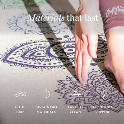 Shakti Warrior Pro Hemp Mat, Non Slip, 72 x 24 Inch, 3mm Thick - color: Chakra