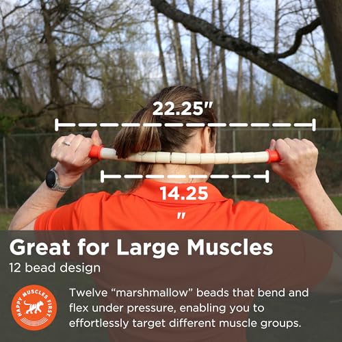 Tiger Tail The Stick - Bendy 22” Flexible Muscle Roller Stick for Myofascial Release & Trigger Points - Bendable Deep Tissue Massager for Legs, Back, Shoulders - Relieve Soreness & Improve Recovery - size: 22" Plus eBook Happy Muscles Guide