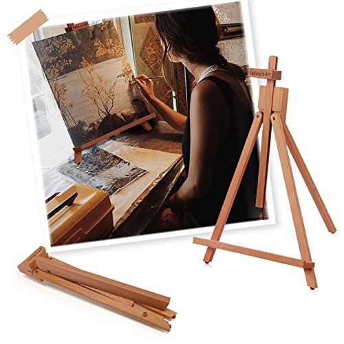 2 Pack Beechwood 25’’ Tabletop Easel Display Stand Set for Painting | Holding Canvas Up to 22 1/2 Inches High, Artist A-Frame Tripod with Rubber Feet, Portable Photo and Sign Holder - size: 2 Pack