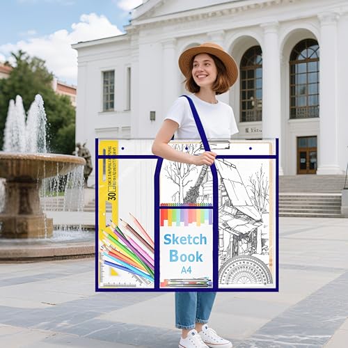 Large Poster Storage Bag, Extra-Large Portfolio Folder Art Portfolio Bag 30 x 25 Inches, Bulletin Board Poster Storage for Bulletin Boards, Scrapbooks, Keepsake, Anchor Chart (31" X 25", 2 Pack )