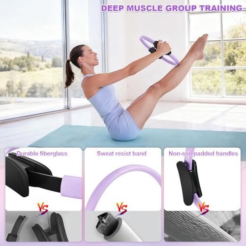 Pilates Kit, Pilates Essentials Kit for Women, 15” Pilates Ring and Ball Set