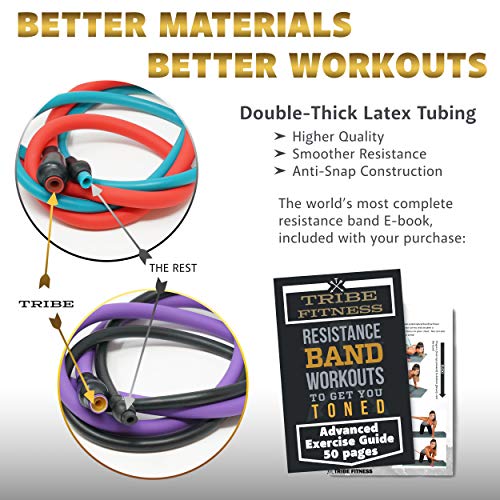 Resistance Bands Set for Men, Women, Exercise & Workout. Fitness Bands for Leg & Bicep Work. Workout Bands for Working Out. Stretch Bands for Physical Therapy. Strength Bands. Elastic Weight Training.