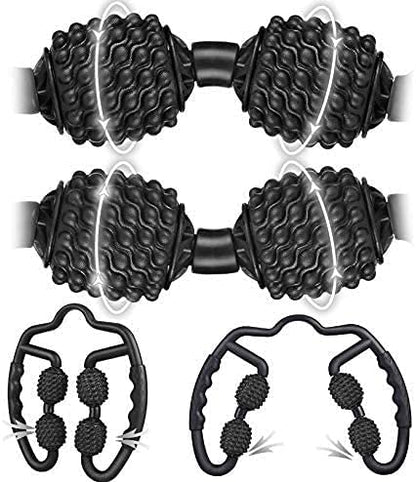 Shadowfit Muscle Massager Roller, Trigger Point Foam Roller for Calves, Legs, Arms, Shin Splints, Massage Tool to Relieve Soreness, Stiffness, and Tight Muscles, Cellulite Deep Tissue Massaging - color: Pink