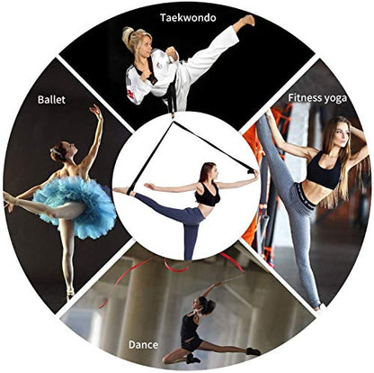 Stretching Strap with Door Anchor & Resistance Band – Improve Leg Stretch Flexibility for Splits, Ballet, Dance, Cheer, Yoga & Gymnastics - Home Leg Stretcher Trainer Equipment Stuff for All Levels