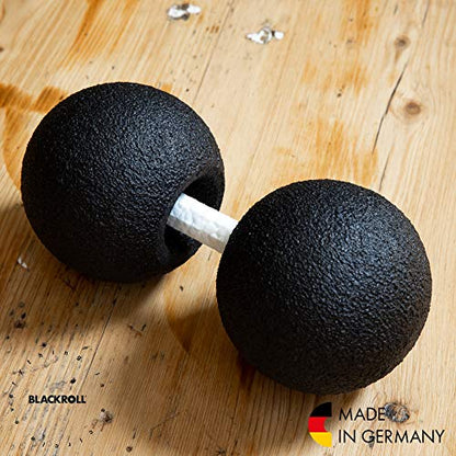 Blackroll DUOBALL 08 – Double Massage Ball for Back, Neck, and Shoulders – Compact Self-Massage Tool for Muscle Relaxation, Mobility & Recovery, Black, 6.3" x 3.2" - size: DUOFLEX 12cm (4.7")