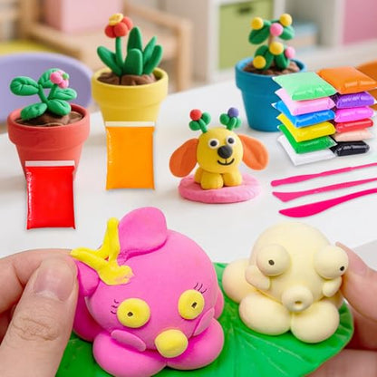 Yellow Air Dry Clay 12 Packs Foam Clay Air Dry Foam Clay for Kids, Moldable Super Light Weight Clay Perfect for Arts, Crafts, Classroom Teaching - color: Yellow