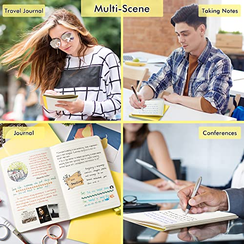 feela 36 Pack Soft Cover Journal Bulk, Lined Blank Travel Journal for Women Men Writing, Notebooks College Ruled for Work, Note Taking Notebook School Business Supplies, 8.2” x 5.5”, A5, Lemon Yellow - color: 36 Lemon Yellow