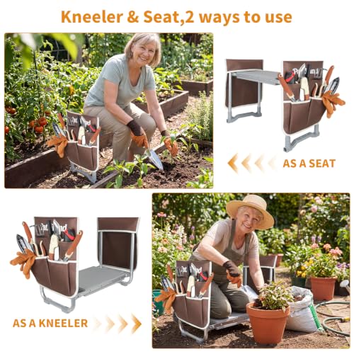 Garden Kneeler and Seat Heavy Duty, Kneeling Bench for Gardening - color: Gray-modle B