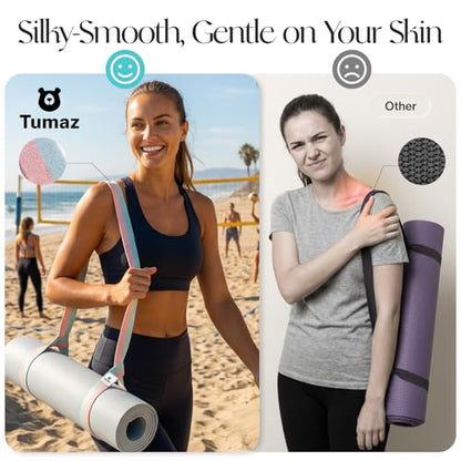 Tumaz Yoga Mat Strap Adjustable Carrier for All Yoga Mats, 2 Sizes - color: 04. Army Green, size: 64 IN