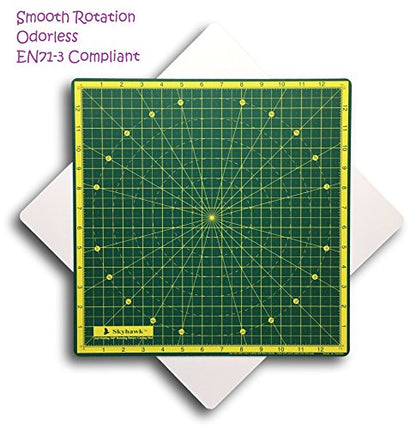 Skyhawk Self-Healing 14-Inch-by-14-Inch 360° Rotating Cutting Mat (13" grid)