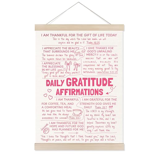 Welshower Pink Inspirational Positive Poster Hanger Frame, Preppy Girly Motivational Daily Affirmations Wall Art Prints Decor for Girls Bedroom Dorm Bedroom Apartment Framed, 12x16 Inch - color: positive words4