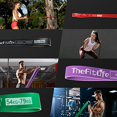 TheFitLife Pull Up Assistance Bands Heavy Duty Resistance Bands for Workout - color: Purple