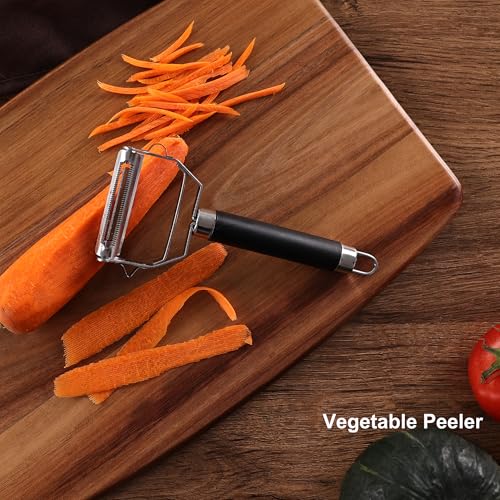 ROMANTICIST Kitchen Knife Sets, 10PCS High Carbon Stainless Steel Knife Sets with Block, Black Knife Block Set, Knives Set for Kitchen with Anti-slip Handle, Exquisite Knives Set New Home Essentials - color: Silver square knife block