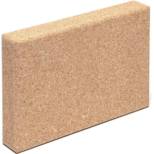 Go4Cork Cork Yoga Block | Non-Toxic, Alternative To Foam Yoga Blocks | Odorless, Soft, Non-Slip, Workout & Exercise | Yogi Gift Accessories | Men & Women | Eco Friendly, Sustainable - size: 8 x 12 x 2"