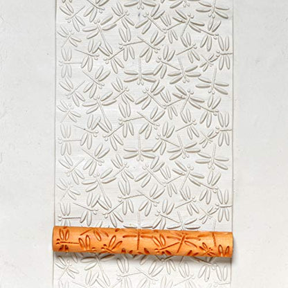 MKM Pottery Tools Wood Twig Rollers for Clay (TW-04 Dragonflies) - color: TW-04 Dragonflies