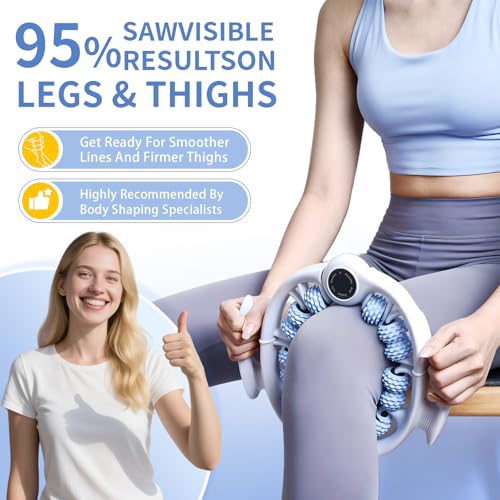 Cellulite Massage Roller for Legs, Anti Cellulite Massage Tool for Legs, Thighs, Arms with Detachable Handles, Lymphatic Drainage Massager for Deep Tissue Pain Relief