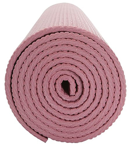 Everyday Yoga Deluxe Mat, Spacious 72"x24" Non-Slip, 3-5mm Extra Thick - color: Dusty Rose, size: 5mm Thick