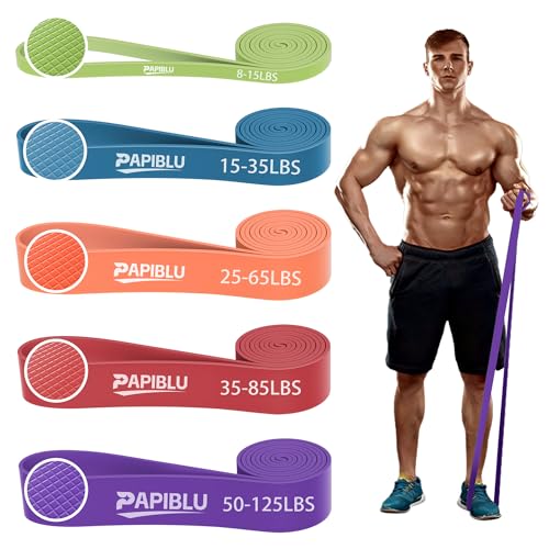 Pull Up Bands, Resistance Bands Set for Pull-Up Assistance, Exercise Bands with Door Anchor & Grip Pads for Men & Women Working Out, Physical Therapy, Muscle Training - color: Orange