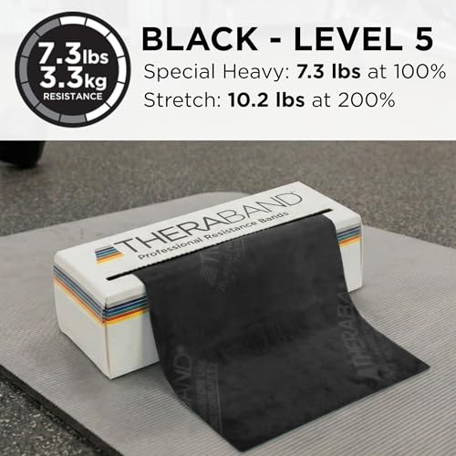THERABAND Resistance Band Black, Special Heavy, 6-Yard Roll, Latex - color: Black - Special Heavy