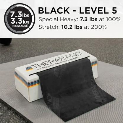 THERABAND Resistance Band Black, Special Heavy, 6-Yard Roll, Latex - color: Black - Special Heavy