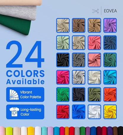 EOVEA - Cotton Spandex Fabric by The Yard - 4 Way Stretch Jersey Knit - Spandex & Cotton T-Shirt Fabric - Lightweight, Breathable - 60" Wide Roll| 10 oz(Royal Blue,1 Yard) - color: Royal Blue, size: 1 Yard