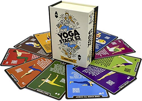 Stack 52 Yoga Exercise Card Mega Pack by Certified Yoga Instructor - color: 107 Card Mega Pack