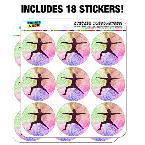 Warrior II 2 Yoga Pose Planner Calendar Scrapbooking Crafting Stickers - color: Opaque, size: 18 2" Stickers