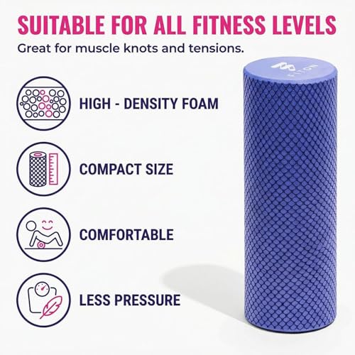 FitOn Travel Size Foam Roller for Muscle Recovery, Fitness & Home Exercise