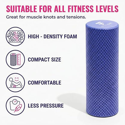 FitOn Travel Size Foam Roller for Muscle Recovery, Fitness & Home Exercise