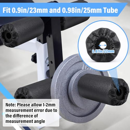 Hollowfly 4 Pcs Foam Foot Pads Foam Roller Pad Replacement for Weight Bench Inversion Table and Gym Exercise Equipments(8 x 3.5 x 0.8 Inches) - size: 8 x 3.5 x 0.8 Inch