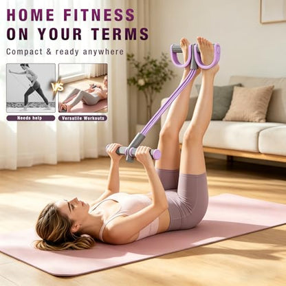 Pedal Resistance Bands with Handles,6-Tube Elastic Foot Yoga Pedal Resistance Bands,Natural Rubber Foot Pedal Resistance Bands,Multifunction Fitness Bands for Abdomen,Waist,Arm,Leg Stretching Training - color: Pink