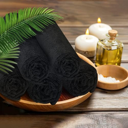 UNIMADE 48 Pack Salon Towels - Highly Absorbent and Quick Drying Hand Towels, Premium Wash Cloths for Bathroom, Gym, Shower, Hotel, and Spa - 16x27 inch (Black) | Quick Drying Premium Wash Cloths for Bathroom, Gym, Shower, Hotel, and Spa - 16x27 inch (Bla
