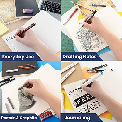 LayFlat Sketchbook - 8.27 x 11 Inches - Black Blank Note Book, 64 Sheets, Thick 100gsm Paper, for Drawing, Sketching, and journaling - color: Black, size: Large