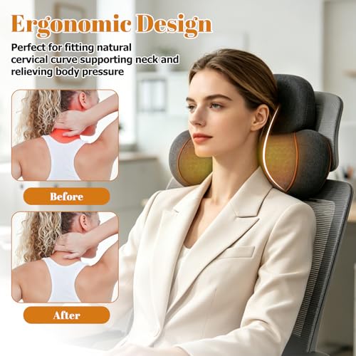 3-in-1 Neck Massager Pillow, Neck Cervical Traction Device for Pain Relief