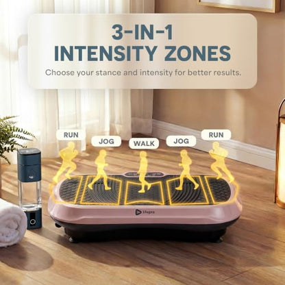 Lifepro Waver Vibration Plate Exercise Machine with 99 Speeds & 10 Presets - color: Brown