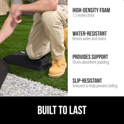 GORILLA GRIP® Extra Thick Foam Kneeling Pad for Gardening, 17.5x11 Black - color: Black
