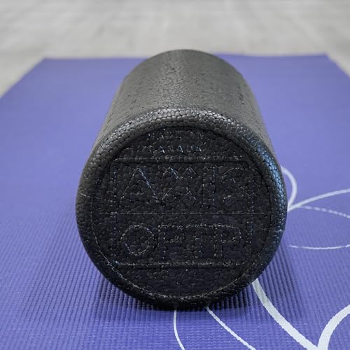 OPTP AXIS Firm Density Foam Roller – Round, Black, 12"L X 6" | High density firm foam roller for physical therapy, yoga, Pilates, fitness exercise & sports training, Heat-molded EPP foam - color: Black - 12" X 6" Round