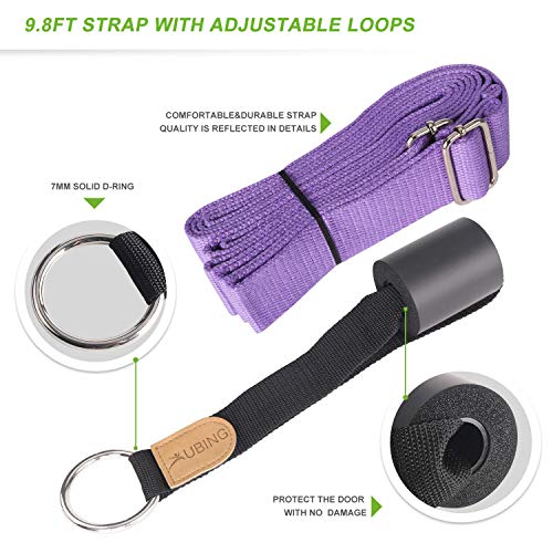 UBING Leg Stretcher, Door Flexibility Trainer, Over the Door Strech Strap for Flexibility, Splits Trainer for Dance Ballet Cheer Gymnastics Taekwondo Stretching - color: Light Purple