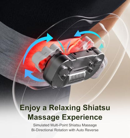 LOFTILLA Smart Lower Back Massager, Dual-Sided Heat & App Control | 3-in-1 Shiatsu Neck & Shoulder Massager for Pain Relief, Muscle Relaxation, Lumbar Support Pillow, Versatile Multi-Area Use
