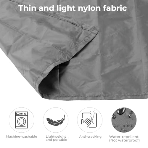 Pocket Picnic Blanket, Small Picnic Blanket 43x27" 1.27oz Gray 1 Person - color: Grey (Black Pack), size: 43x27″
