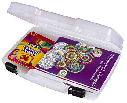 ArtBin 8017AB 17 inch Quick View Carrying Case, Portable Art & Craft Organizer with Handle, [1] Plastic Storage Case, Translucent - size: 17 inch - Standard