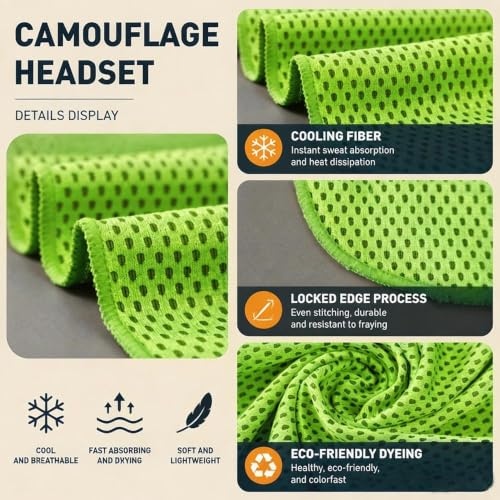 Cooling Towel, Quick Dry Sports Towel with Silicone Case, 11.8 x 35.4 in - color: Green, size: Medium