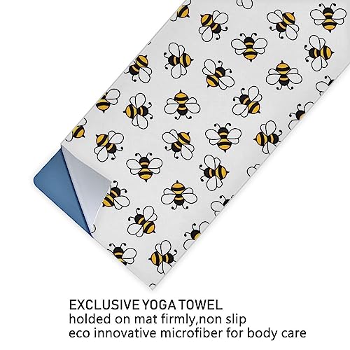 Yoga Mat Towel Honey Bee, 73" x 27" - color: Honey Bee