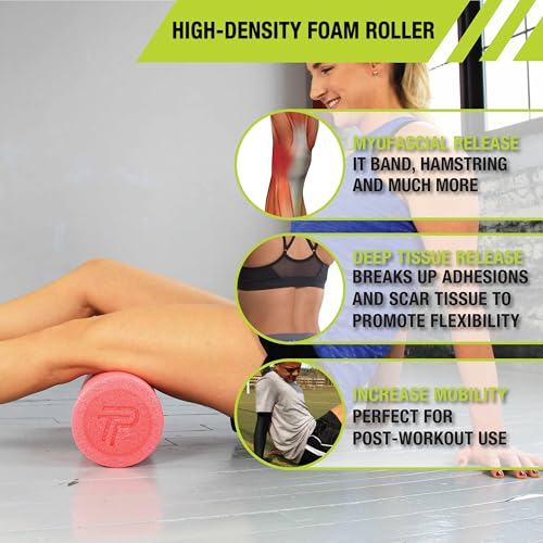 Pro-Tec Athletics Foam Roller, Deep Tissue Massage Roller for Recovery, Therapy, Flexibility, Circulation, and Muscle Release - size: Hollow Core Pink, 5.75" x 18"