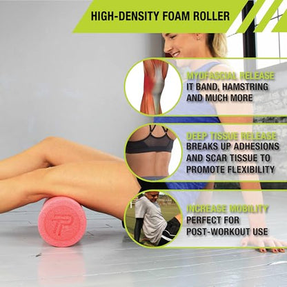 Pro-Tec Athletics Foam Roller, Deep Tissue Massage Roller for Recovery, Therapy, Flexibility, Circulation, and Muscle Release - size: Hollow Core Pink, 5.75" x 18"