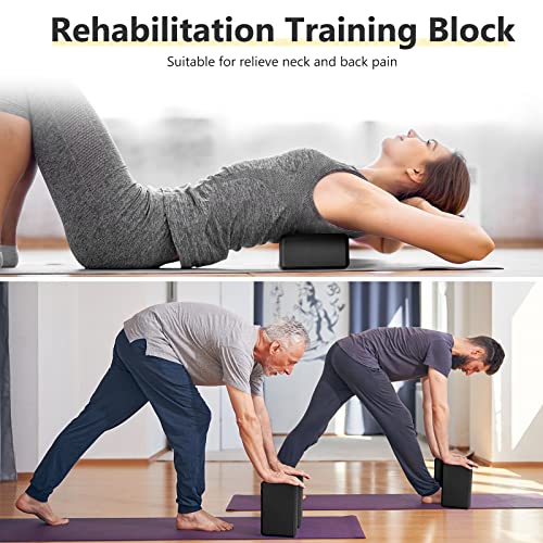 Lenwen 30 Pieces Black Yoga Blocks EVA Foam Non Slip High Density Blocks