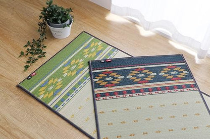 イケヒコ・コーポレーション IKEHIKO Non Slip 1/4-Inch Tatami Yoga Mat, Japanese Tatami Mat, Natural Relaxing Scent, Perfect for Pilates, Meditation, Made in Japan (Earth NV)