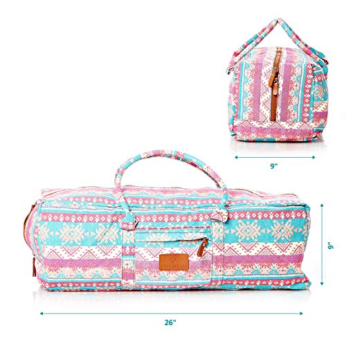 #DoYourYoga Full-Zip Extra Large Yoga Mat Tote Bag with Multi-Functional Storage Pockets for Sports Gym Pilates »Ghanpati« - color: PinkStyle