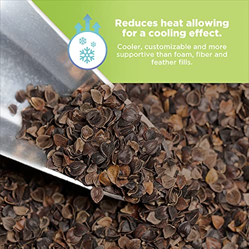 Organic Buckwheat Hulls Filling – Natural and Eco-Friendly Refill for Pillows, Yoga Zafus and Cushions - Hypoallergenic Premium Natural Pillow Replacement – USA Grown and Processed, 1 lb - size: A - 1 lb